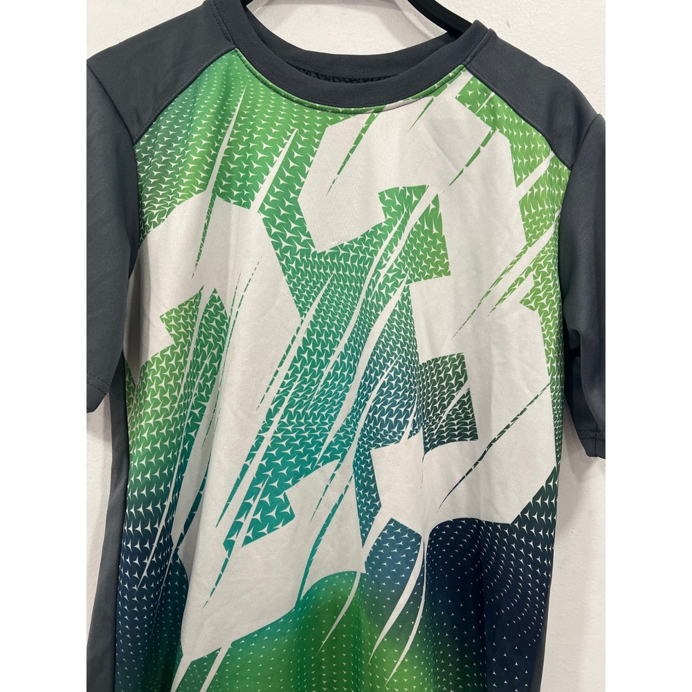 Jordan Dri-Fit Shirt Sleeve Graphic T-Shirt Boys Youth Large Gray Green 23 - Picture 5 of 8